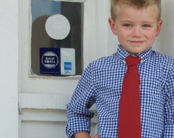 Marsala necktie, pre-tied necktie, boys tie, toddler tie, baby tie, wine necktie, boys marsala tie, red tie, ring bearer outfit, red necktie