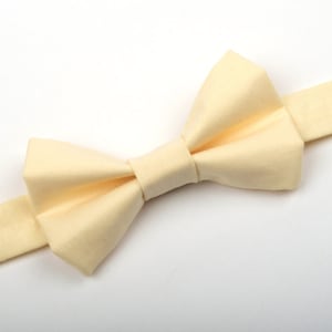 Custard Yellow Bow Tie, yellow bow tie, light yellow bow tie, boy&#39;s bow tie, men&#39;s bow tie, boys accessories, gold bow tie, baby bow tie,