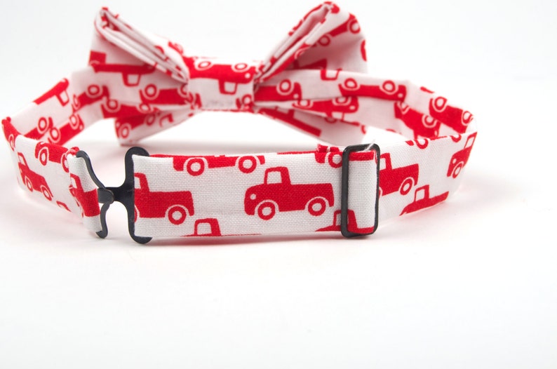 Trucks Bow Tie Red Truck Bow Tie Boys Red Bow Tie Toddler Etsy
