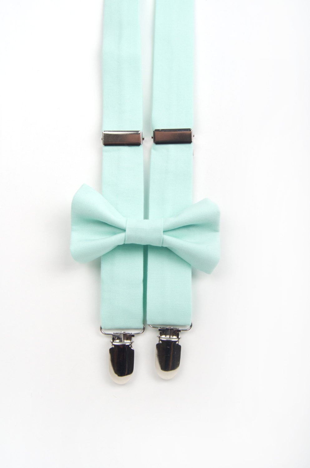 Mint bow tie & suspenders, mint suspenders, mint green bow tie, ring …