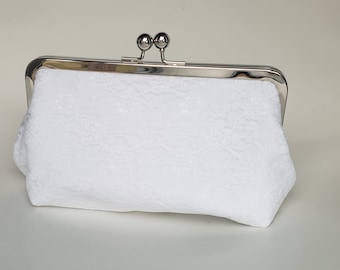 White Lace Clutch, lace clutch, white lace clutch, wedding clutch, wedding purse, bridesmaid purse, bridesmaid clutch, lace handbag