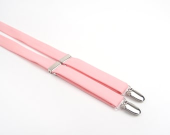 Cotton Candy pink suspenders, ring bearer outfit, pink suspenders, pink braces, blush pink suspenders, pink boys suspenders, mens suspenders