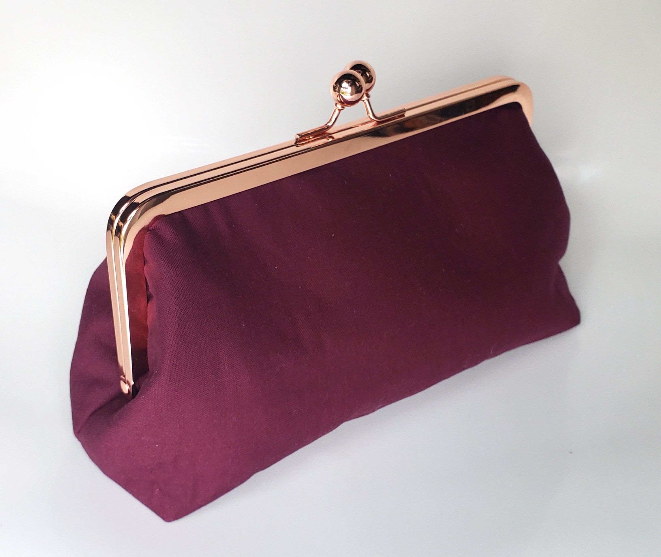 Pomellato Glossy Maroon Clutch Burgundy Clutch, Burgundy Purse, Merlot Clutch, Burgundy  main image 4