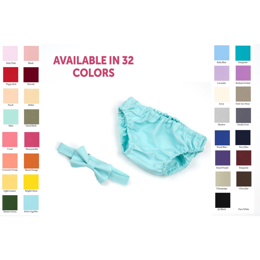 Choose Your Color Bow Tie & Diaper Cover, Cake Smash Outfit, Birthday