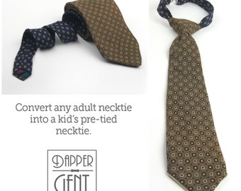 Convierte una corbata en la corbata de un niño - usted suministra la corbata larga, la conversión de corbata, corbata de niño, corbata personalizada, corbata de niño, corbata de niño, corbata de niño
