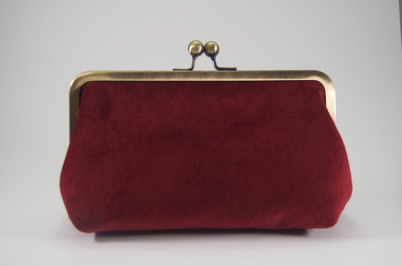 Ebony Woven Clutch – Burgundy main image 0