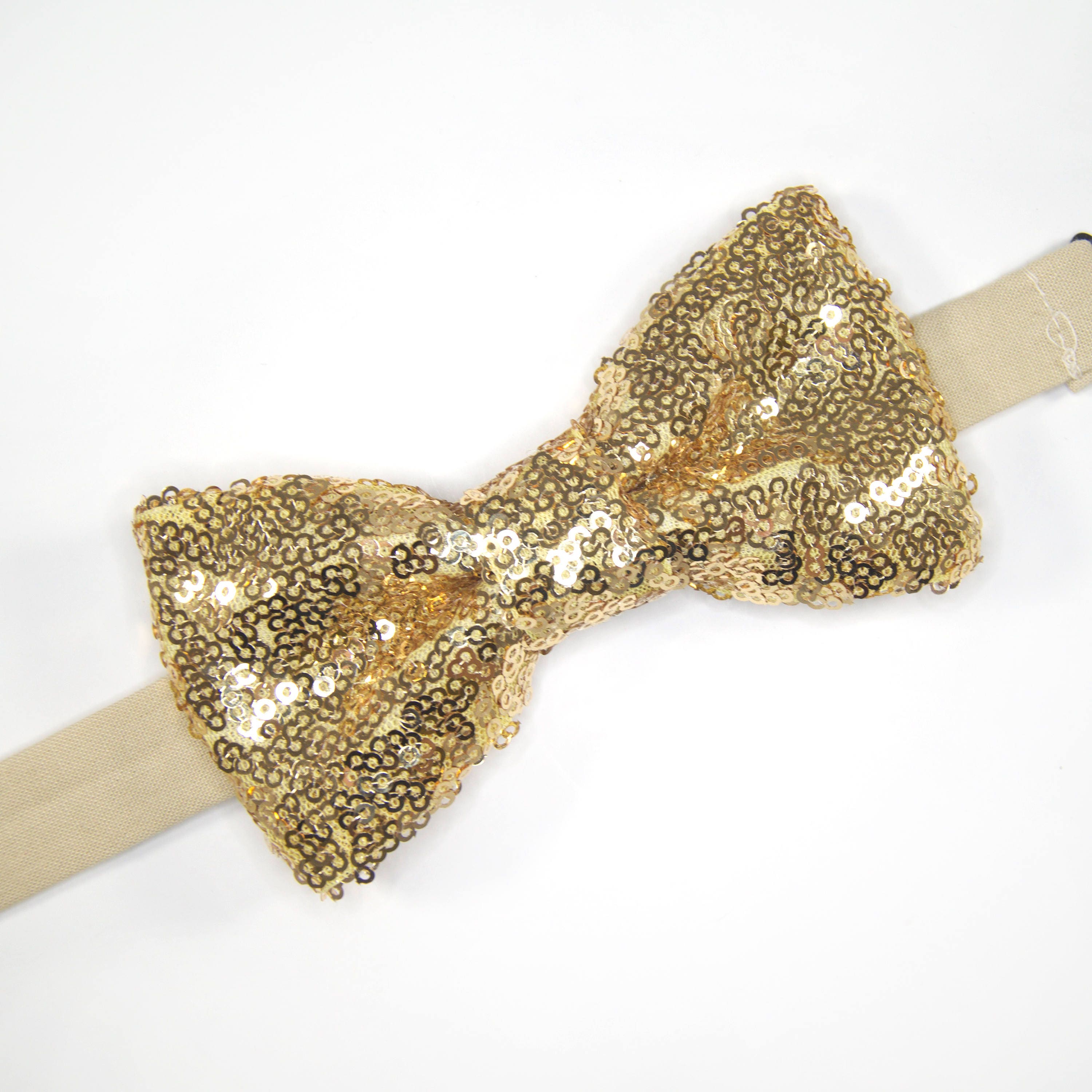 gold sequin bow ties