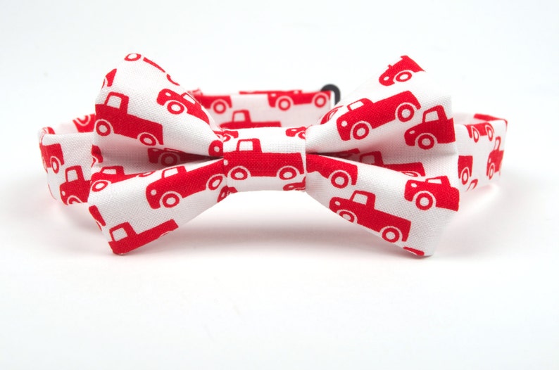Trucks Bow Tie Red Truck Bow Tie Boys Red Bow Tie Toddler Etsy