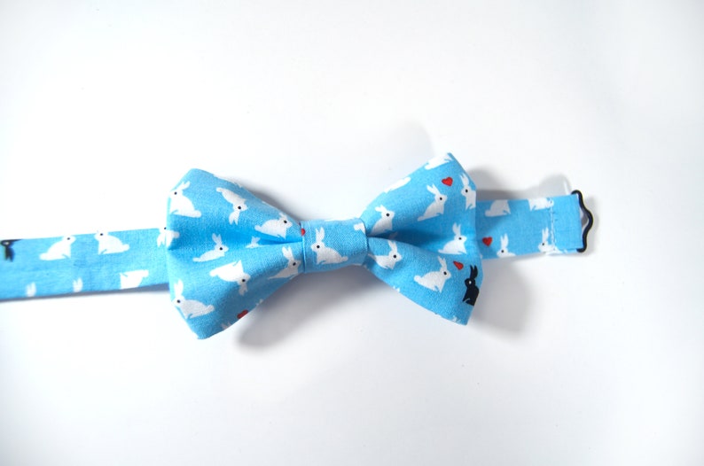 Easter Bow Tie Easter Bunny Bow Tie Blue Easter Bow Tie Etsy
