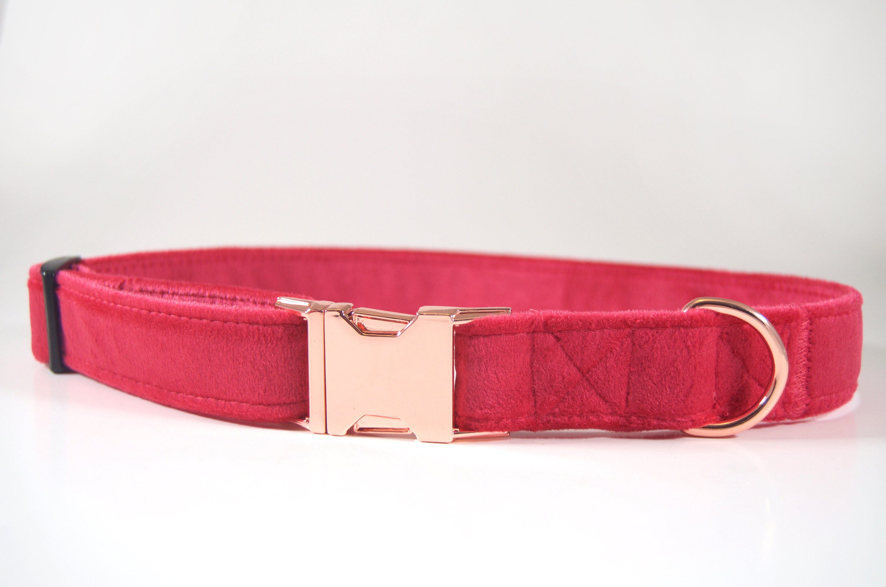 Hot Pink Velvet Collar with bow tie dog collar bow tie cat Etsy