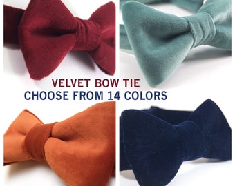 Velvet Bow tie, Velvet bow tie, navy velvet bow tie, burgundy velvet bow tie, green velvet, velvet accessories, boy's bow tie, men's bow tie