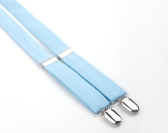 Baby blue suspenders, Light Blue suspenders, boys suspenders, toddler suspenders, light blue braces, ring bearer outfit, men's suspenders,