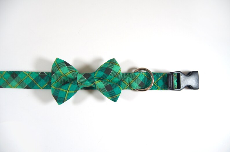 Green Plaid Dog Collar Irish Plaid Dog Collar Plaid Cat Etsy
