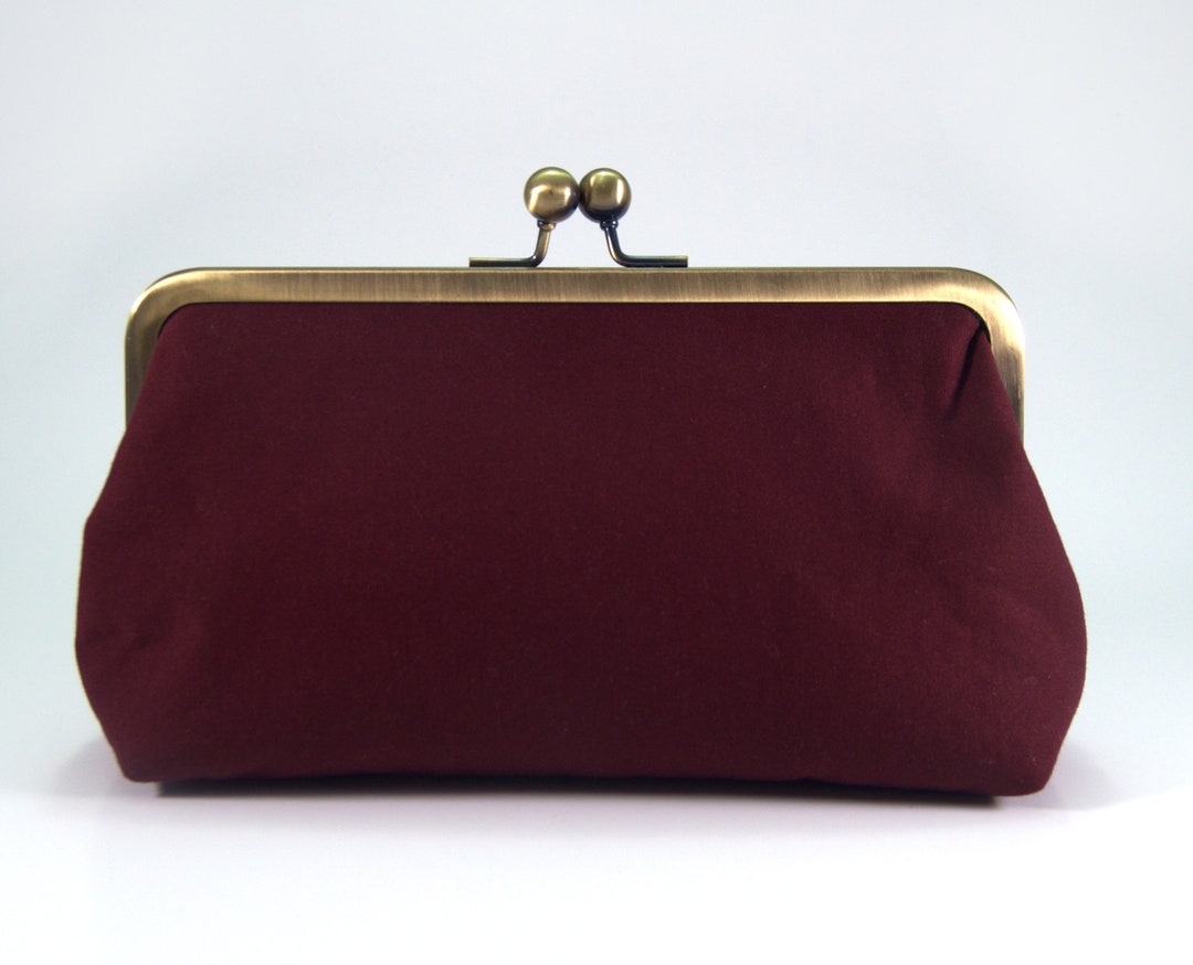 My little burgundy clutch main image 1