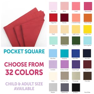 Choose your color pocket square, men&#39;s pocket square, child&#39;s pocket square, men&#39;s handkerchief, adult handkerchief, boy&#39;s handkerchief