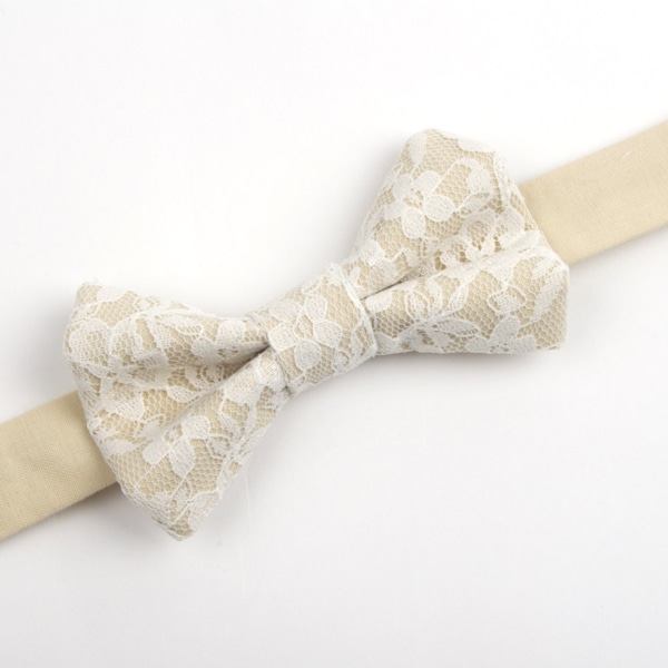 Lace bow tie, lace overlay, tan bow tie, ivory lace bow tie, antique lace bow tie, ring bearer outfit, boys bow tie, toddler bow tie