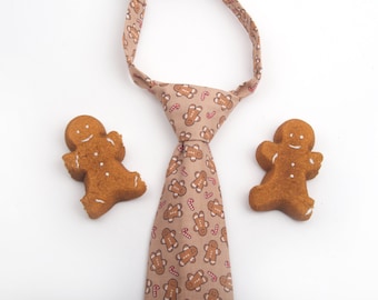 Gingerbreadman NecktieChrismas cravatta, cravatta vacanza, ragazzi cravatta, cravatta pre-legato, bambini cravatta, cravatta bambino, cravatta bambino, cravatta di canna di caramella, cravatta marrone