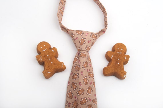 Toddler Boy 4T 5T Gingerbread Man Cotton Clip On Bow Tie