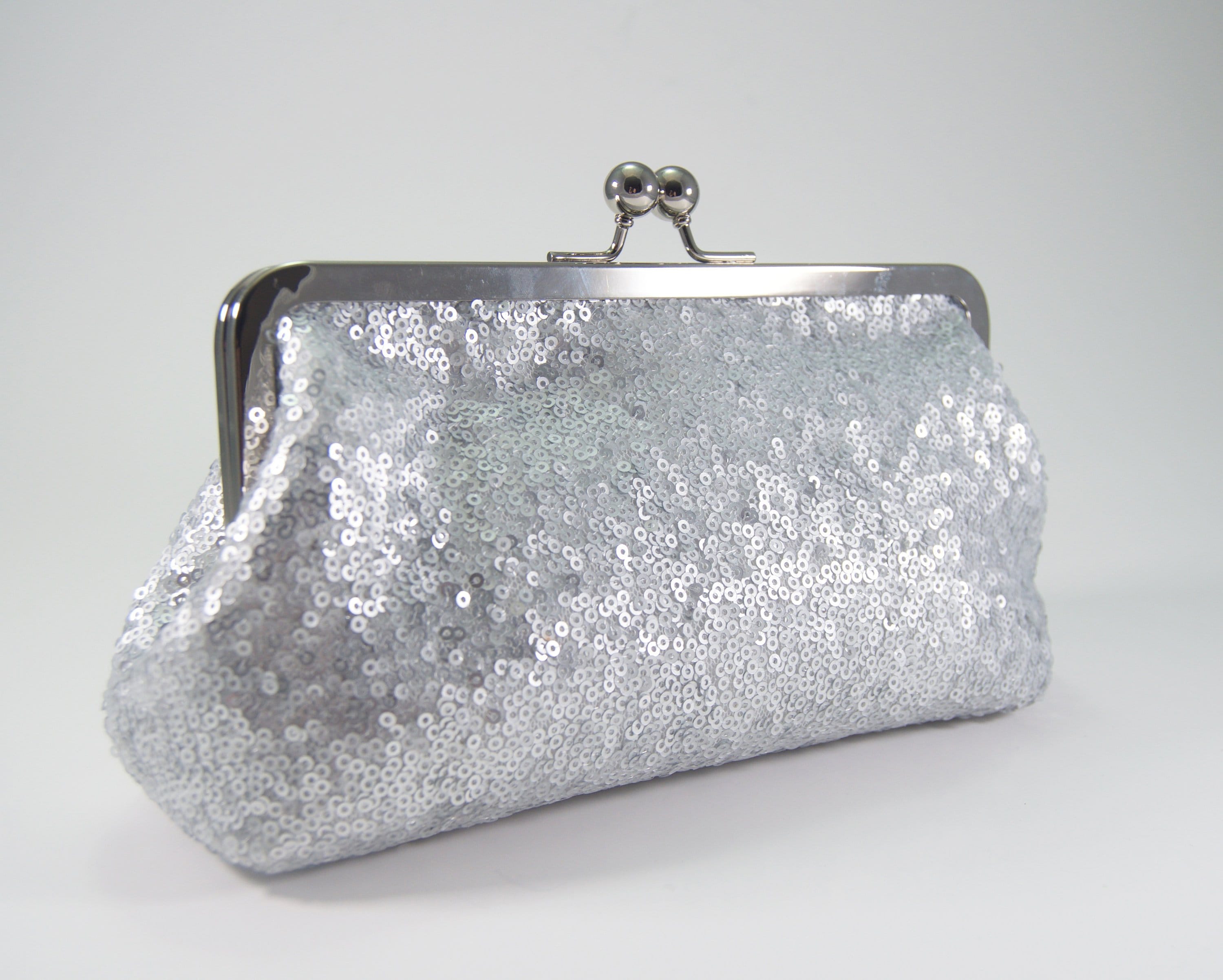 Silver Sequin Clutch Silver Crossbody Purse Game Day Bag, Silver Purse for  Gameday, Disco Party Accessories, Bachelorette Party - Etsy
