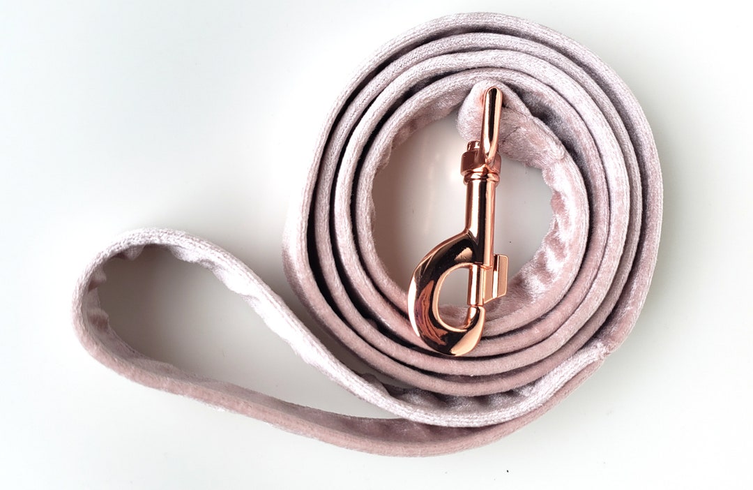 Pink Leach Light Pink Velvet Leash, Velvet Leash, Dog Leash, Velvet Dog Leash ...