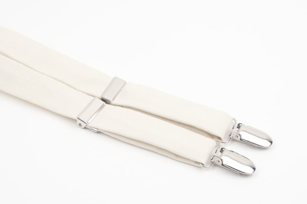 Ivory Suspenders, Cream Suspenders, Men's Suspenders, Boy's Suspenders