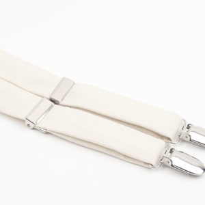 Ivory Suspenders, cream suspenders, men&#39;s suspenders, boy&#39;s suspenders, toddler suspenders, baby suspenders, ivory braces, men&#39;s braces