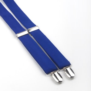 Blue suspenders, royal blue suspenders, boys suspenders, boys braces, blue braces, toddler suspenders, men&#39;s suspenders, ring bearer outfit