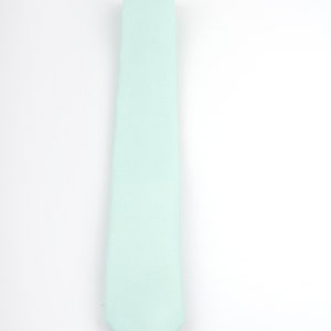 Mens Necktie, mint tie, mint necktie, men's mint tie, adult necktie, men's mint necktie, cotton necktie, green tie, mint necktie, adult mint image 5