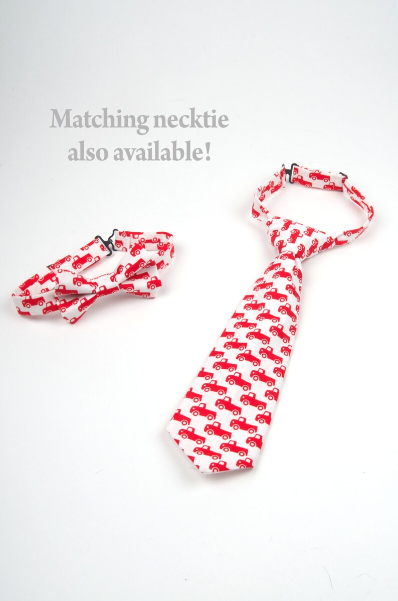 Trucks Bow Tie Red Truck Bow Tie Boys Red Bow Tie Toddler Etsy