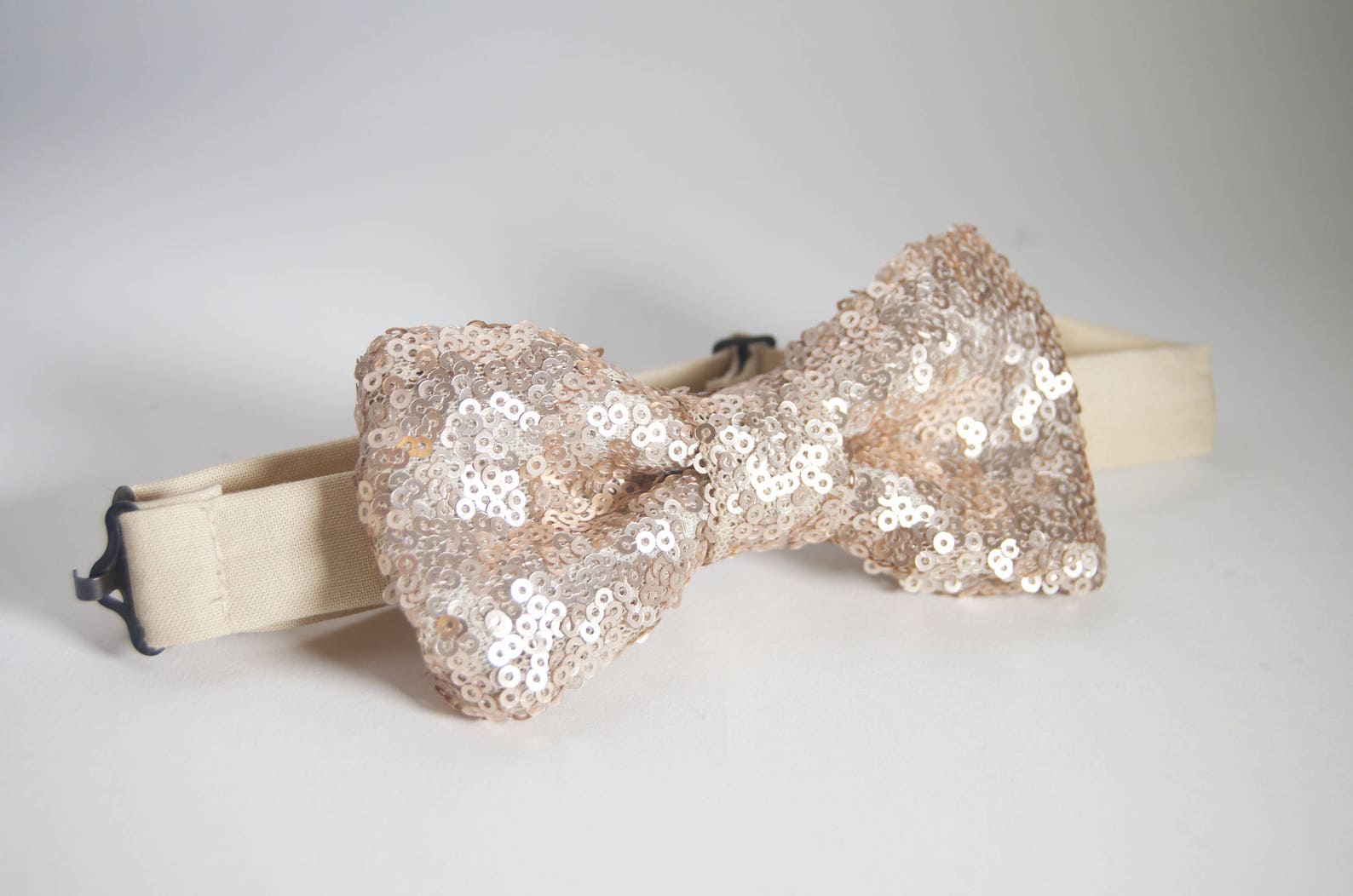 champagne colored bow tie