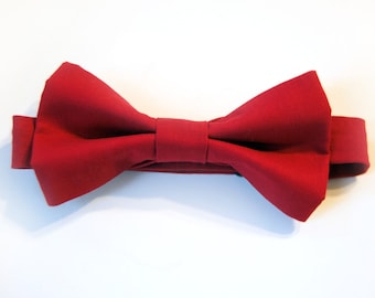 Red Bow tie, boy's bow tie, men's bow tie, red boys bow tie, red adult bow tie, red tie, christmas bow tie, holiday bow tie, crimson bow tie