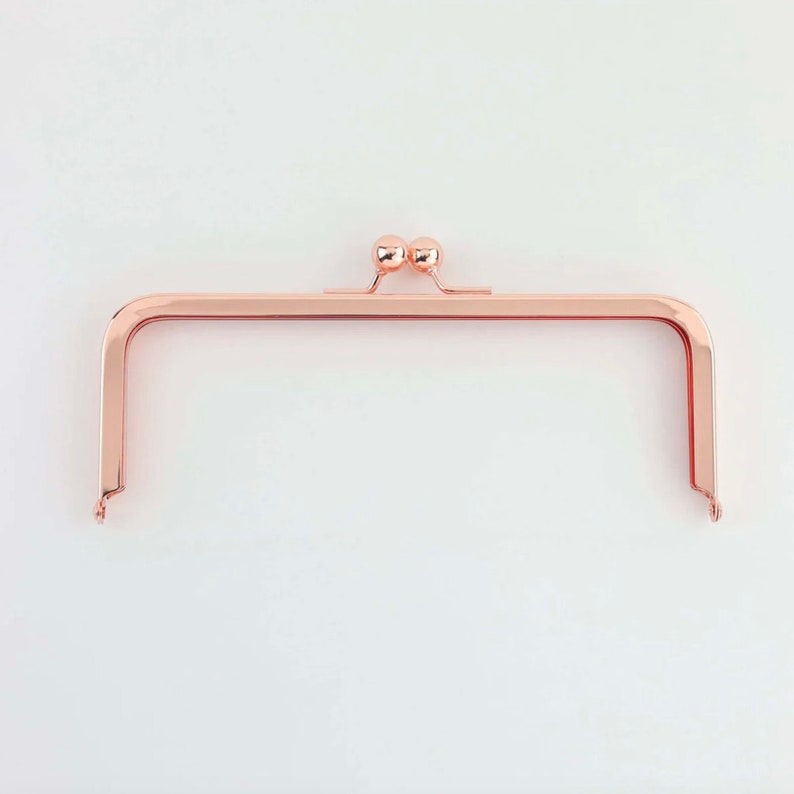 8 x 3 Rose Gold Clutch Frame, Clutch frame, purse frame, Rose Gold purse frame, 8 x 3 clutch frame, kisslock frame, 8 inch clutch frame Basic Frame