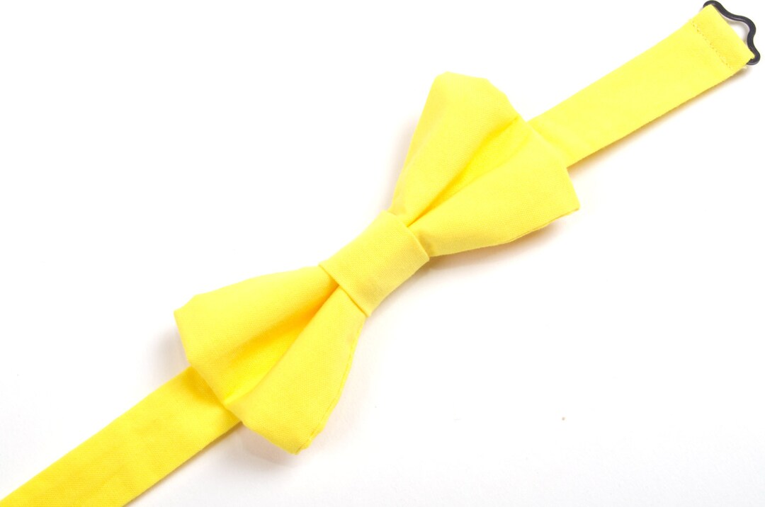 Bright Yellow Bow Tie, Yellow Bow Tie, Neon Yellow Bow Tie, Men's Bow