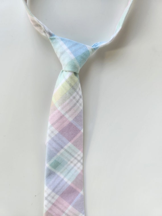 pastel plaid tie