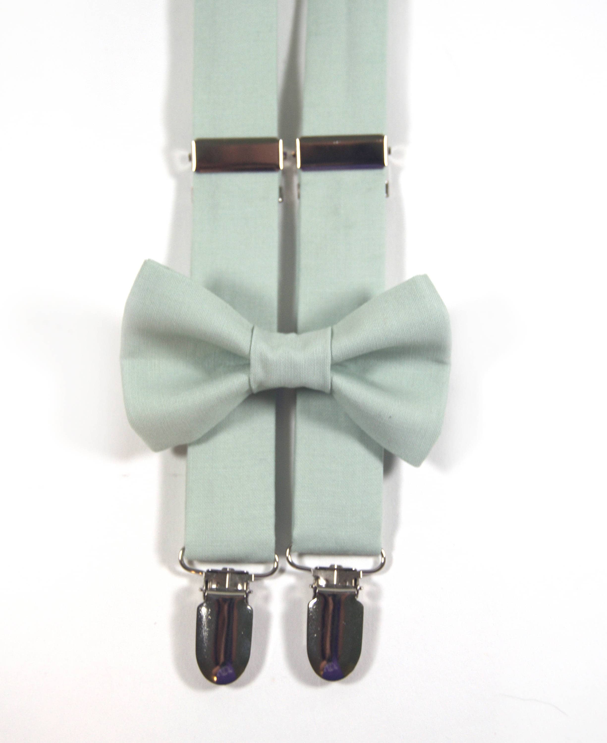 Sage bow tie & suspenders sage green suspenders sage bow Etsy
