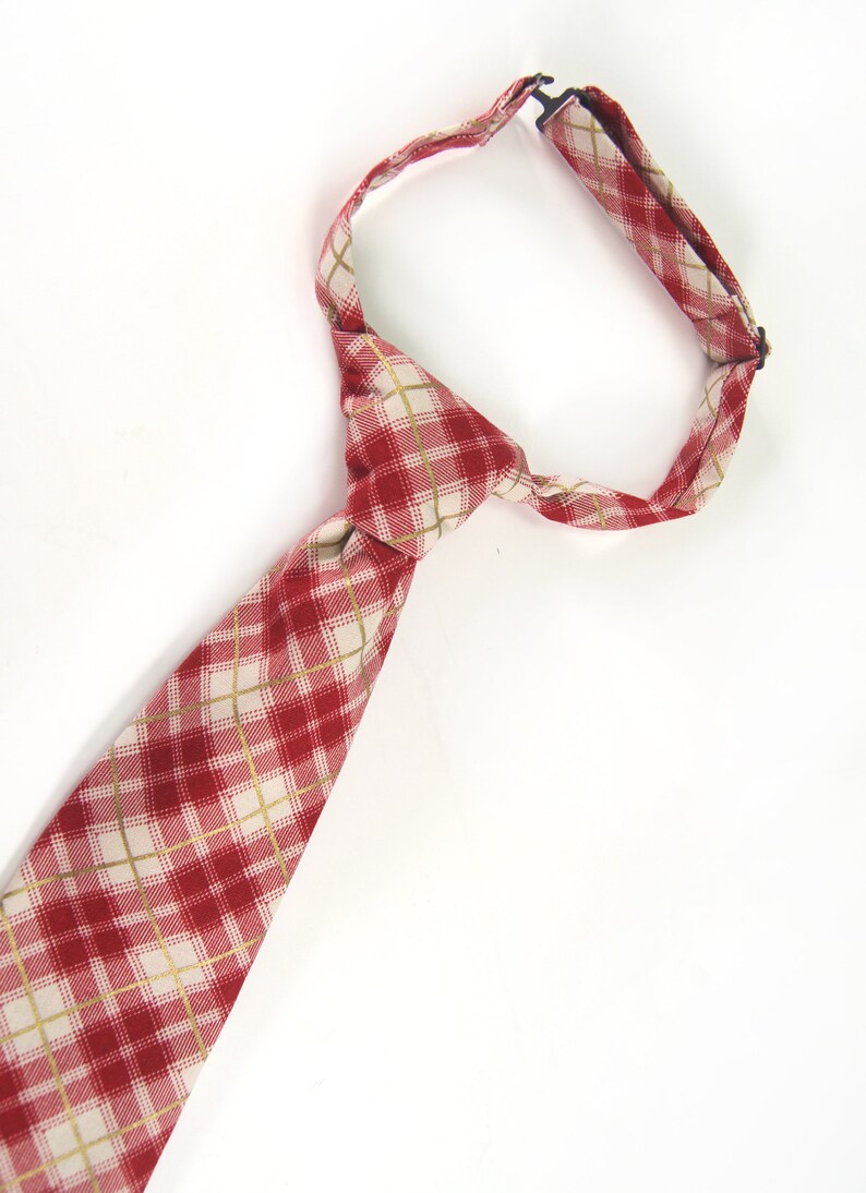 Red Plaid Tie Christmas Plaid Tie Plaid Necktie Plaid Tie Etsy