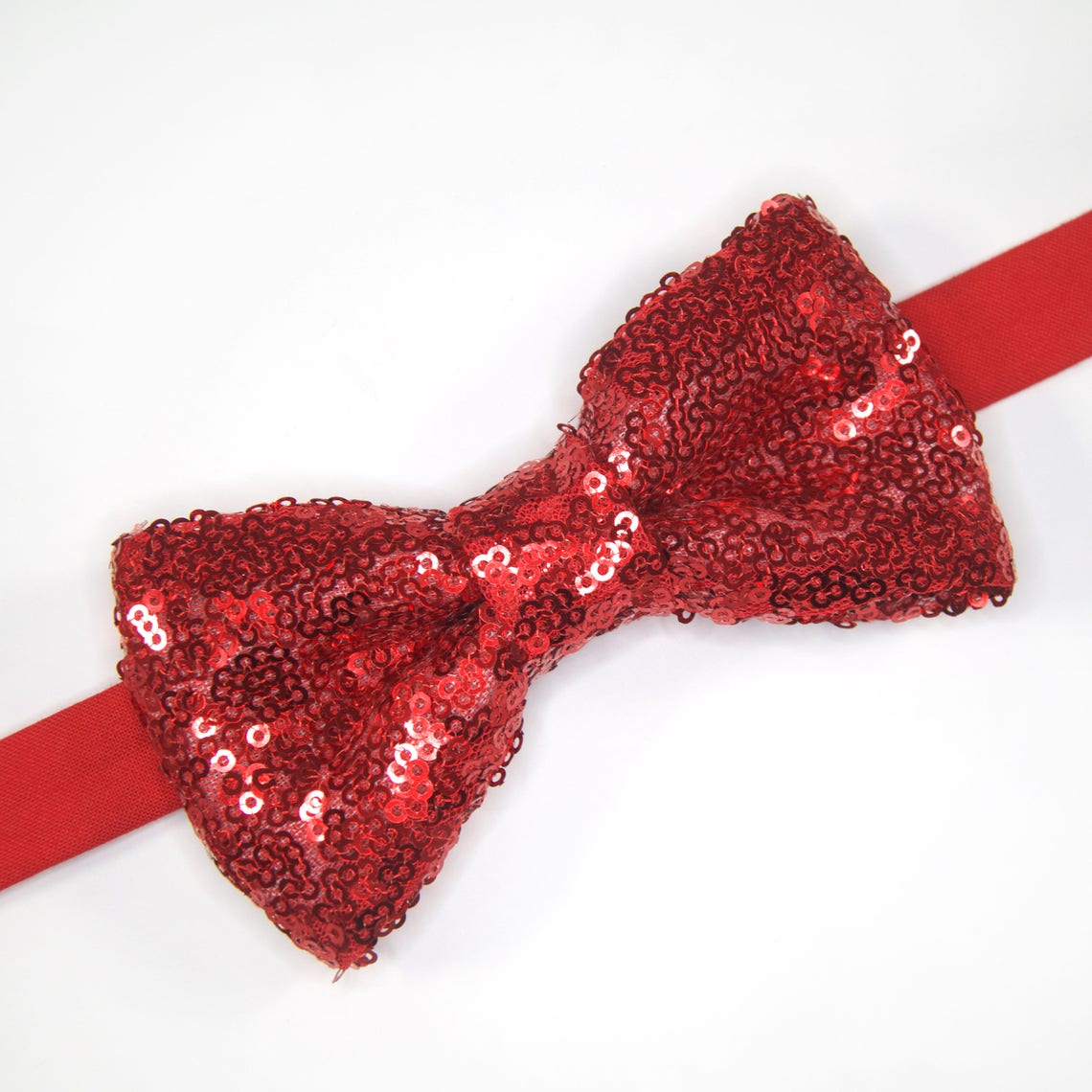 Red Sequins Bow Tie Red Bow Tie Red Sequins Sequins Bow Etsy