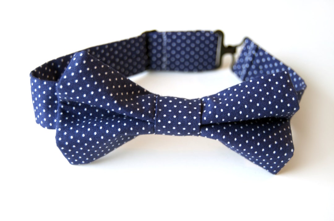 Navy Blue Polka Dot Bow Tie Navy Boys Bow Tie Navy Bow Tie - Etsy