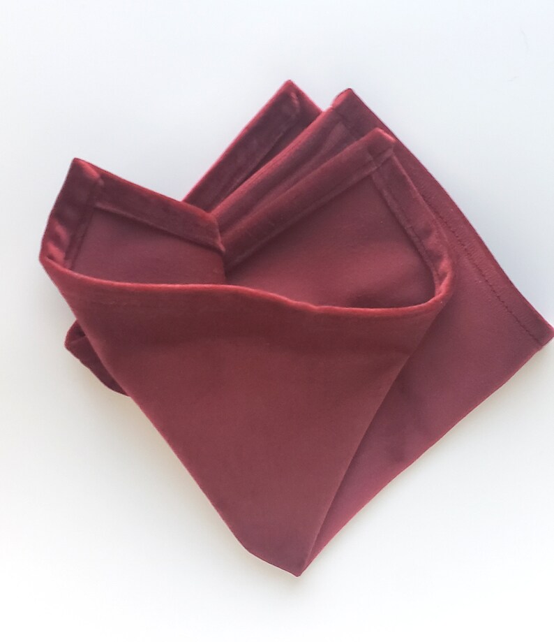 Velvet Pocket Square, choose your color, velvet handkerchief, burgundy pocket square, men's pocket square, child's pocket square, velvet image 10