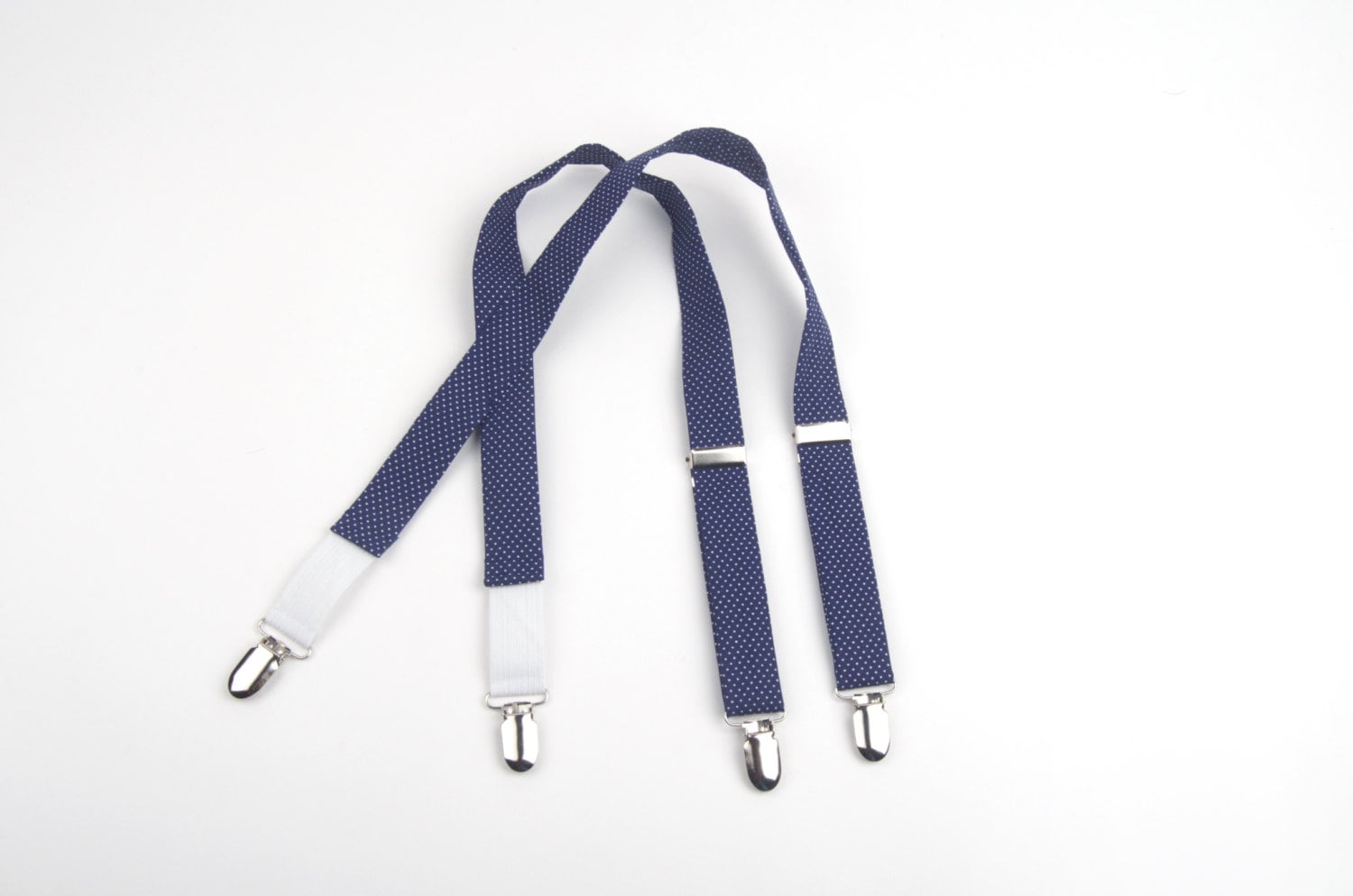 Navy Polka Dot Suspenders Blue Suspenders Navy Suspenders Etsy