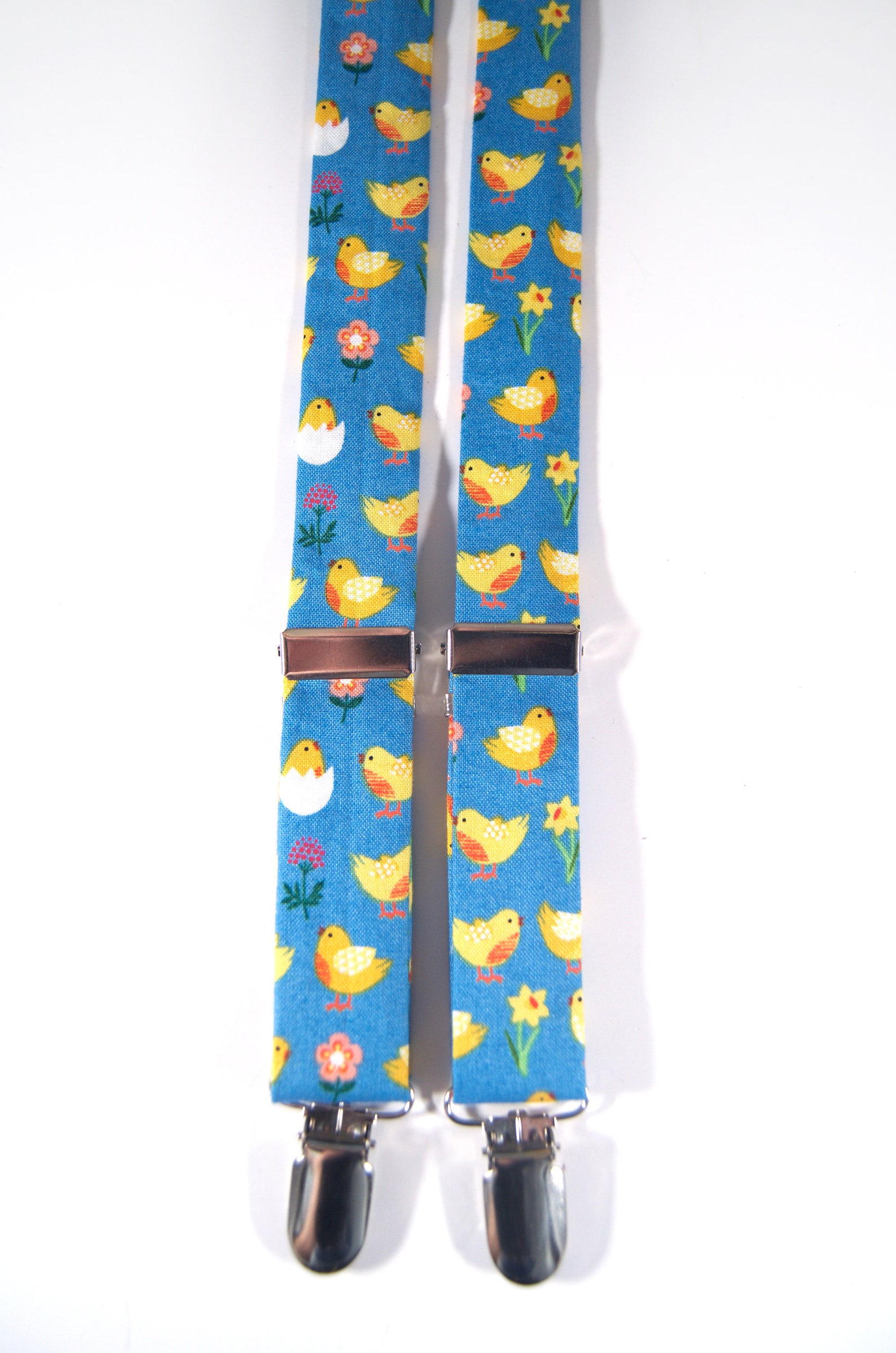 Easter Bunny Suspenders, Blue Suspenders, Men's Easter Suspenders