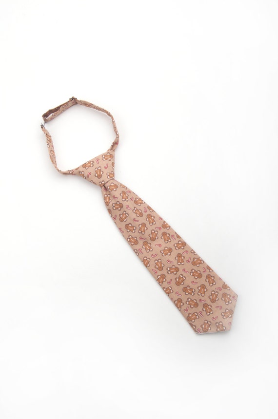 Toddler Boy 4T 5T Gingerbread Man Cotton Clip On Bow Tie