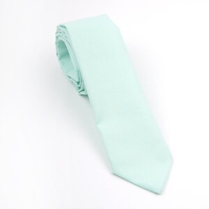 Mens Necktie, mint tie, mint necktie, men's mint tie, adult necktie, men's mint necktie, cotton necktie, green tie, mint necktie, adult mint image 3