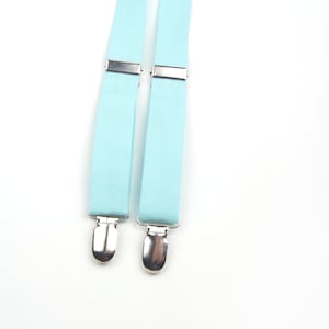 Robin&#39;s egg blue suspenders, Light Blue, boys suspenders, toddler suspenders, baby suspenders, ring bearer outfit, men&#39;s suspenders, adult