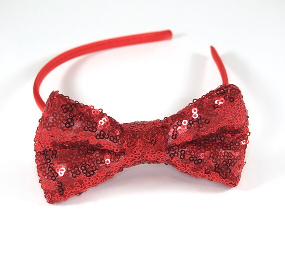 Elegant Red Bow Headband Red Bow Headband Red Fascinator Hair Band | Red Headband  main image 3
