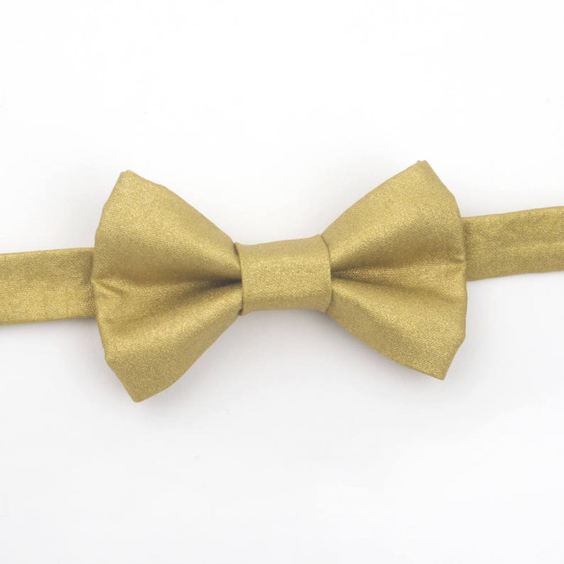 Gold Bow Tie Metallic Gold Bow Tie Gold Wedding Ring Bearer - Etsy