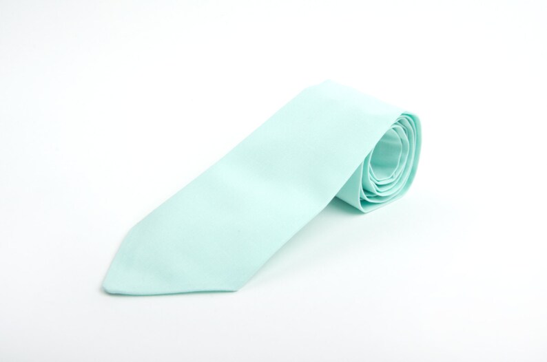 Mens Necktie, mint tie, mint necktie, men's mint tie, adult necktie, men's mint necktie, cotton necktie, green tie, mint necktie, adult mint image 4