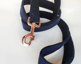 Navy Blue Corduroy Leash, Corduroy leash, blue Corduroy leash, Corduroy dog leash, dog leash, blue leash. navy leash, pet leash, dog gift