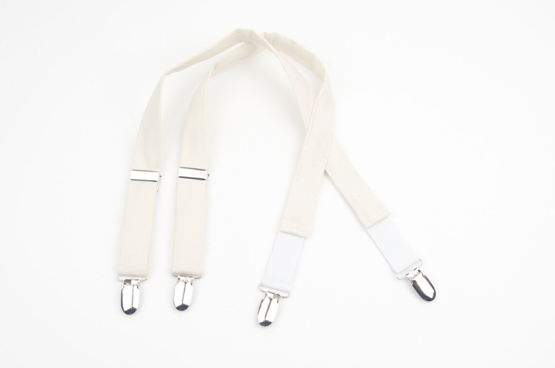Ivory Suspenders Cream Suspenders Men's Suspenders Etsy