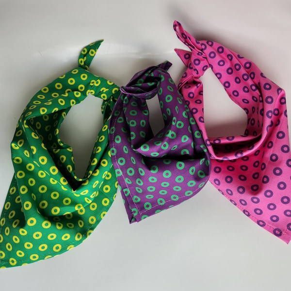 Phish dog bandana, donuts dog bandana, fishman dog bandana, phish cat bandana, dog bandana, phish gift, phish dog, phish donuts, bandana